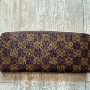 Louis Vuitton Clemence Wallet in damier ebene/rose ballerine